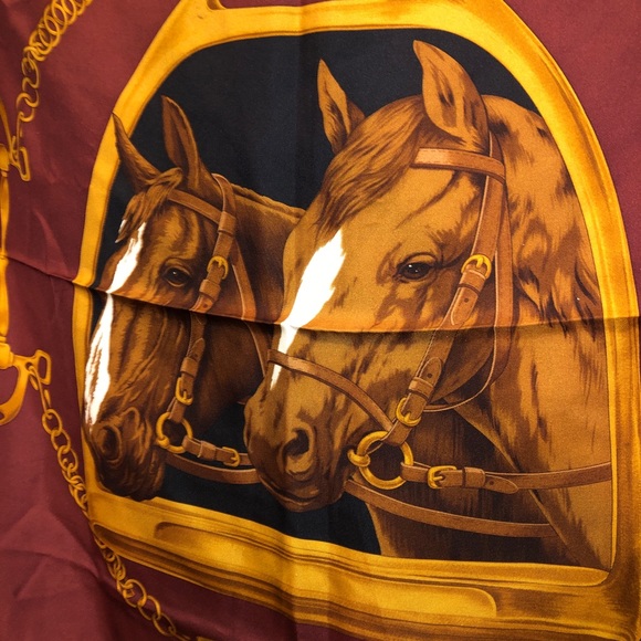 Ralph Lauren purple label collection 100% silk horse print super rich sc… - Picture 3 of 6